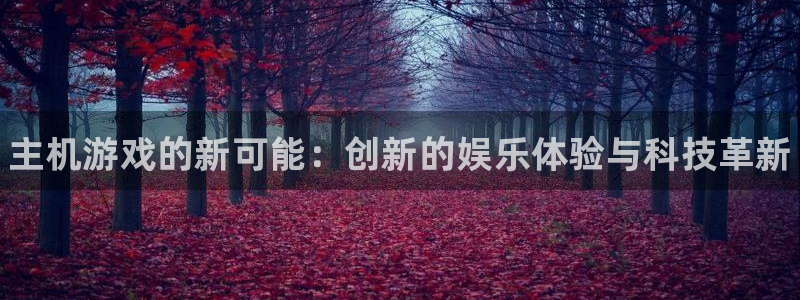 杜邦娱乐注册地址：主机游戏的新可能：创新的娱乐体验与科技革新